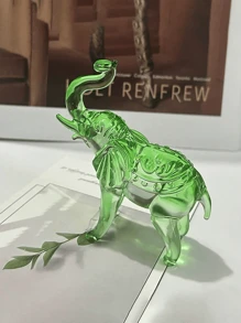 Creative Minimalist Crystal Animal Handcraft Decoration, Elephant Crystal Ornament For Wealth, Home Decor, Desk, Living Room, Hotel, Party, Back To School, Graduation, Birthday Gift