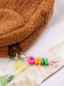 1个定制多色亚克力珠子英文字母钥匙扣，可定制1~10个字母，个性化包包挂饰，定制名字礼物，个性化钥匙圈（金色/黑色），挂绳颜色：黑色/紫色/绿色/蓝色/粉色，定制背包装饰，都市休闲，复古，旅行收纳 - 彩色 - 查看 7