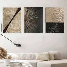 1pc /3PCS Wall Arts Posters Optional Frame Abstract Luxury Wall Art Canvas Posters Gold Black Surround Canvas Painting Living Room Nordic Decoration Painting Home Decoration Frameless/Framed Canvas Art ,Wall Art With Frame