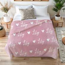 This Personalized Name Blanket Is An Excellent Holiday Gift For Classmates, Friends, And Family. It Can Be Used For Leisure, Relaxation, Camping, And Travel, And Is Also An Ideal Mother's Day Gift. Suitable For Giving To Family, Friends, Or As An Anniversary Gift. - Pink - View 4