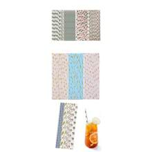 180/200 Pcs Cocktail Paper Straws Hawaiian Aloha Paper Straws Drinking Paper Straws, Tropical Party Paper Straws For Birthday, Wedding, Tiki Party, Summer Beach Party