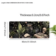 Cool Skeleton Mouse Pad Blue Cartoon Design Large Desk Mat 35.4x15.7 Inch Desk Accessories Rubber Base With Stitched Edge Non-Slip Keyboard Pad For Office Home Computer As Gifts For Men Women Friends Birthdays,Back To School,Halloween