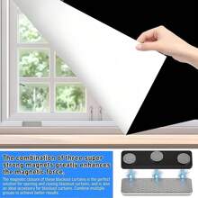 Magnetic Curtain Clips - Curtain Magnetic Clips With Adhesive For Blackout Curtains, Horizontal Blinds, Winter Window Insulation Sealing, Blackout Blind Accessories, Magnetic Curtain Clips Secure Curtains - Black - View 2