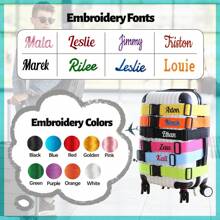 1 szt. Spersonalizowane paski do bagażu, niestandardowy pasek do walizki z haftowanym imieniem, regulowany pasek do walizki zapewniający bezpieczną podróż, łatwa identyfikacja bagażu