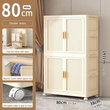 5/4/3/2/1-Layer Transparent Folding Wardrobe, No Assembly Required, Plastic Storage Box Cabinet For Bedroom, Baby & Children Organizer