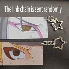 1pc Creative Glow-In-The-Dark Eye Shaped Pendant Charm, Anime Acrylic Luminous Eye Keychain