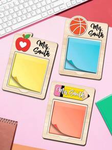 Support de notes personnalisé en bois pour enseignants, support de notes personnalisé pour infirmières, tableau personnalisé de support de notes adhésives pour étudiants, décoration de bureau personnalisée, nom et motif personnalisables, cadeau pour étudiants, enseignants, infirmières, multifonctionnel, ornemental, réutilisable, raffiné, élégant, de haute qualité, coloré, moderne, personnalisé, unique, cadeaux idéaux pour lui, cadeaux idéaux pour elle, petit ami, papa, petite amie, maman, famille, amis