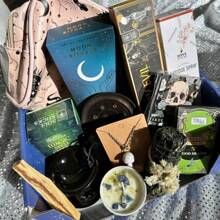 HUIQIN Celestial Witchy Spell Candle, Journal, Accessories, Tarot/Ritual/Spell Cards Or Books, Bundle Gift Set 25915