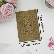 25 piezas Invitaciones de boda con corte láser elegantes de falsa perla, multicolor con acentos brillantes - Adecuadas para bodas, aniversarios y ocasiones especiales - Diseño exquisito con espacio para tarjeta interna, recuerdos de boda, sin incluir tarjetas internas ni sobres
