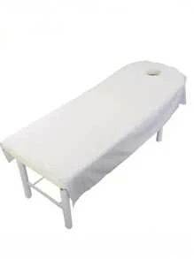 Housse de table de massage spa haut de gamme – Drap de lit durable et facile à nettoyer, avec trou pour le visage, élastique pour les cliniques de beauté (taille : 75 cm x 190 cm)