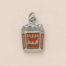 1Pc Stainless Steel Material Fashionable Daily Elements Cassette Cake Headphones Shoe Shaped Pendant, Colorful Zirconia DIY Accessories Necklace Bracelet Earring Pendant, Electroplated 18K Gold, A Gift For Wife And Mother