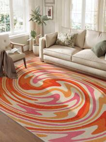 Tapis imprimé coloré en matériau à boucle, lavable en machine, convient pour le salon, la chambre, la cuisine, le patio, le tapis décoratif de terrasse, le paillasson, tapis d'entrée sécuritaire pour les animaux de compagnie et les enfants