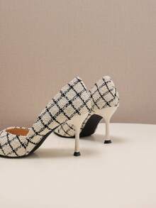 Salto alto stiletto elegante de bico para mulheres, saltos altos na cor amendoada, bombas minimalistas slip-on versáteis adequadas para festas, casamentos e trabalho diário - elegantes, de baixo corte, fáceis de usar sapatos tipo Mary Jane