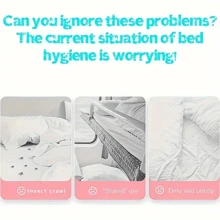 [Mais vendido de 2025] 1 conjunto de roupa de cama descartável para viagem | Roupa de cama leve e portátil para hotel | 1 lençol + 1 capa de edredom + 1 fronha + 1 capa para assento sanitário | Essencial para acampamentos ao ar livre e viagens de negócios | Embalagem individual antipoeira, esterilizada e espessa