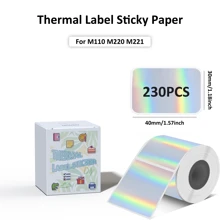 Etiquetas Térmicas Impressora M110 - Papel Adesivo Multiuso, Resistente, À prova d'água, Rolos de Autocolantes para Envios, Inventário, Preços no Varejo, Marcas de Pequenas Empresas, Acabamento Fosco/Brilhante