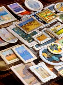 MOCARD 2 件/包复古欧洲绘画精装贴纸，适用于剪贴簿、DIY 装饰拼贴材料、礼品、个性化文具用品、学校用品、返校 - 棕色 - 查看 3