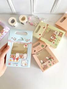 1set/8pcs,Portable Candy Box With Window, Cute Cookies, Colorful Boxes Of Snowflake Pastries, Candy Boxes, Suitable For Parties - Multicolor - View 4