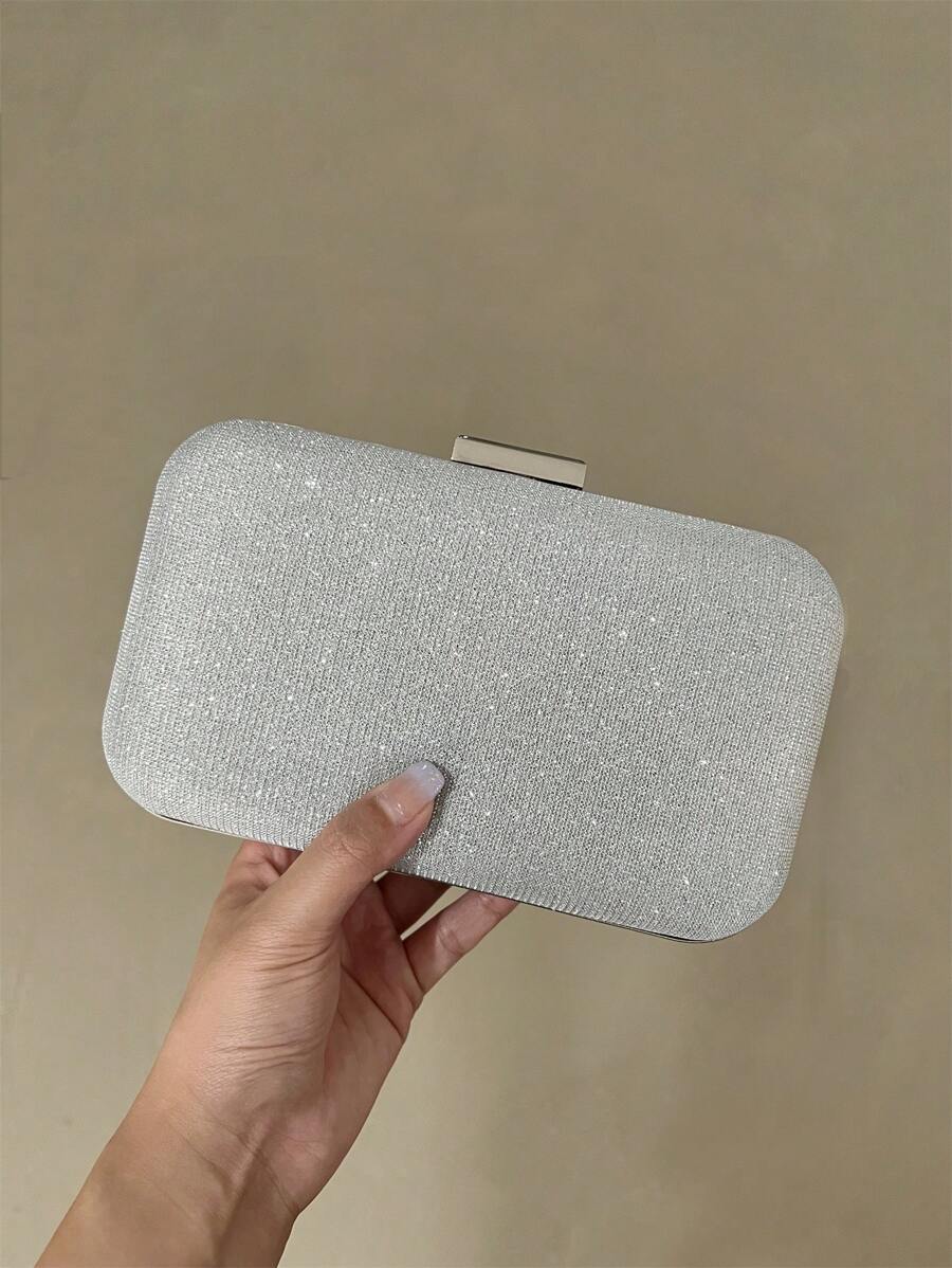Baila Morena Bolsa de festa de mão carteira glitter fecho com bloqueio de beijo feminina com alça de corrente cadeia retirável