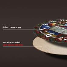 1pc "The Last Supper" Wooden Hanging Wall Clock, Silent Non-Ticking For Living Room, Kitchen Home Decor, Gift For Believers, Size Options: 10-Inch, 12-Inch, 14-Inch, 16-Inch (Battery Not Included) Room Decor Clock Wall Bedroom Decor Dormitory Decor Back To School School Decor School Surprise School Supplies - Multicolor - View 7