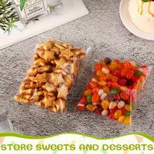 200 件/套，带自粘密封的冰淇淋冰棒包装袋，以及 100 根一次性木棍，透明塑料冰棒袋，用于 DIY 冷冻食品、糖果和饼干储存，烘焙工具厨房配件 - 彩色 - 查看 7