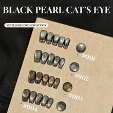 MIANEL 10毫升/瓶 秋冬新款黑色仿珍珠水晶猫眼凝胶指甲油，简约优雅纯黑色指甲油，沙龙级凝胶指甲油，白色美甲，圣诞美甲，万圣节美甲，秋季美甲，冬季美甲，黑色美甲，可爱美甲，美甲用品 - 彩色 - 查看 16