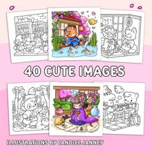 [talla grande vendido]: Libro para colorear de 44 páginas con ilustraciones de estilo japonés acogedor, ilustraciones independientes coloreadas, alivio del estrés para adultos, libro de dibujo con papel grueso, relajación, reducción de la ansiedad, liberación emocional, libro para colorear relajante y audaz - Adecuado como pequeños regalos, ocio de amigos, día del padre, día de la madre, día de los niños, regreso a la escuela, útiles escolares - Japón acogedor - Ver 7