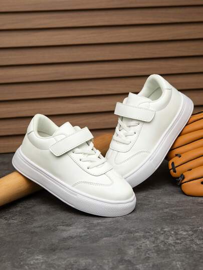 Yamepp 1 par de zapatos deportivos para niños, hechos negro, diseño de cierre con hebilla, ligeros y cómodos, apropiados para la escuela