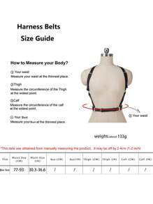 Women's PU Leather Straps And Belts Are Versatile For Business, Punk-Style, Party-Casual Wear, Tight Drawstrings, Fashionable Sexy Lingerie Accessories