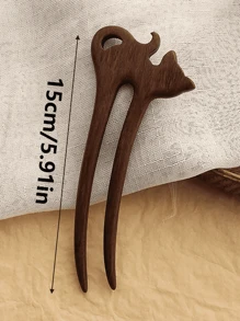 1 件精致木制发簪可爱木发筷汉服头饰中式发夹女孩发饰发髻发髻制作器发髻发夹