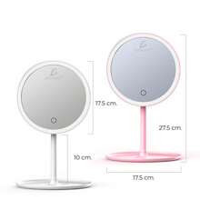 Aro Luz Led Espejo Maquillaje Recargable Portátil - Rosa - Ver 2