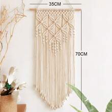 1pc Bohemian Style Butterfly Lace Macrame Wall Hanging, Handwoven Tassel Leaf Swaying Wall Tapestry Decoration - Multicolor - View 15