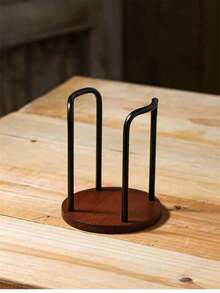 1 pieza Soporte de madera para vasos desechables de papel para uso doméstico