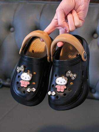 Sanrio 1 双女童舒适透气镂空凉鞋，儿童软底多功能沙滩花园鞋，适合 3-12 岁