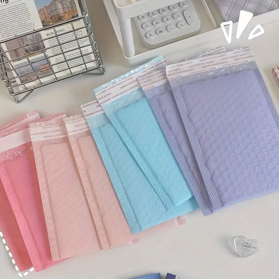 20pcs Bubble Mailers Self-Seal Padded Envelopes, Waterproof & Shockproof Packaging Bags For Jewelry Shipment, Suitable For Wedding, Birthday & Graduation Gifting - Multicolor - View 1