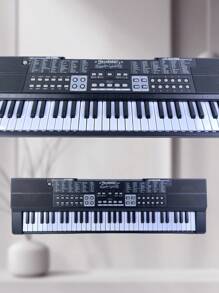 Durable 61-Key Kids Electronic Keyboard Piano With Microphone & USB – Portable Musical Instrument For Ages 3+ – Features Recording & Playback, Built-In Songs, Multiple Tones & Rhythms, Educational Learning Toy For Boys & Girls, Ideal Gift To Enhance Creativity & Coordination, Includes Music Stand & Power Adapter