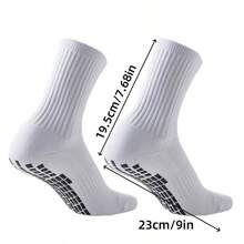 6 paia di calzini unisex antiscivolo da calcio con puntini adesivi, calzini sportivi con fondo spesso in spugna, adatti per corsa, calcio, basket, fitness