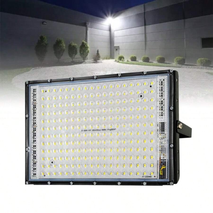 200W Outdoor LED Floodlight, Weatherproof, High Brightness White LED Floodlight, Light For Garden, Patio, Street Light. Mountable (Direct Connection). (200 Watts) - Black - View 1