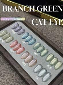 12ml春夏绿蓝粉色玻璃珠猫眼凝胶指甲油2025新款冰透美白新款指甲油美甲用品 - 彩色 - 查看 4