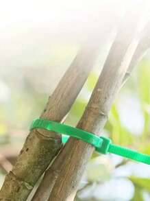 50 pièces/set, attaches de jardinage, cordons à fermeture éclair, emballages plastiques, fixateurs de plantes, attaches de fil de jardinage portables, entretien de la cour et du gazon, liens de réparation de fils et de câbles