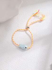 1pc Adorable Ceramic Fish Bracelet, Suitable For Everyday Wearing