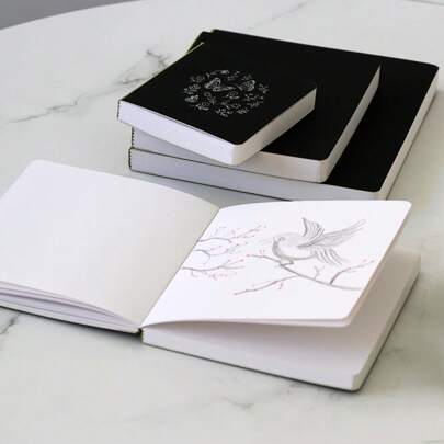 1 件，96 张，方形绘画素描本，硬封面空白绘画和素描笔记本，便携式艺术日记，旅行和日常绘画，120 克纸，母亲节，妈妈的礼物