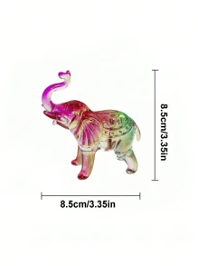 Creative Minimalist Crystal Animal Handcraft Decoration, Elephant Crystal Ornament For Wealth, Home Decor, Desk, Living Room, Hotel, Party, Back To School, Graduation, Birthday Gift