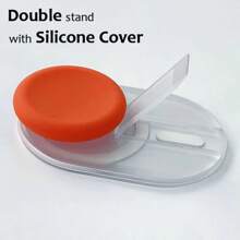 1 Pc Double Bracket Magnetic Cell Phone Grip Holder Stand With Silicone Cover, For Magsafe Cellphone Grip Tok Griptok Compatible With Iphone 16/15/14/13/12 Series Magnetic Phone Socket Pocket Phone Holder