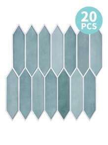 COMMOMY 3D Tile Stickers, 3D Elongated Hexagon Peel And Stick Wall Tiles, Matte, Water And Mold Proof, Thicker Design, 30 X 30cm, For Kitchen Backsplash, RVs, Renters Wall Decor, Bedroom Decor, Pink Room Decor - Multicolor - View 18