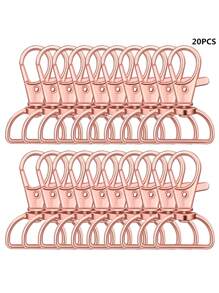 5/10/20/30/45/60 Pcs Rotating Buckle Keychain Clips, D-Ring Clips, Hangnailer Accessories For Keychain Making, Lanyard Making, Wallet DIY Craft - Keychain - View 10