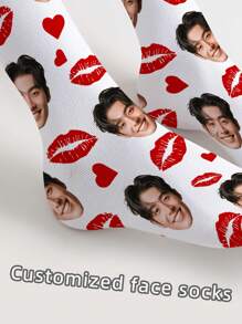1 Pair Custom Face Socks, Custom Photo Sock, Custom Printed Socks, Personalized Funny Face Socks, Custom Picture Socks, Put Any Face On The Socks, Anniversary Gift, Valentine Gift, Birthday Gift, Wedding Gift, Mother's Day Gift, Father's Day Gift, Best Friend Gift