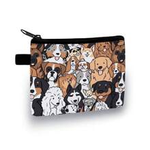 Petite Wallet Coin Purse Key Holder Pocket Wallet Cat/Dog/Mushroom/Butterfly/Daisy Design Suitable For Supermarket Shopping Storing Small Accessories Coins Keys Cards For Women Wallet Mini Wallet Purse Wallet Coin Wallet