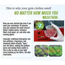 New Active Wear Laundry Detergent & Soak - Formulated For Sweat And Workout Clothes - Natural Performance Concentrate Enzyme Booster Deodorizer - Powder Wash For Activewear Gym Apparel (90 Loads)… - 預設 - 查看 7