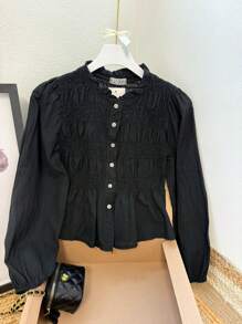 Women Blouses - 黑色 - 查看 4