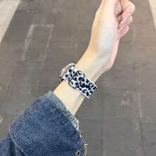 1 条尼龙豹纹表带，适用于华为 Galaxy Watch 6/5/4 40 毫米 44 毫米/Watch 6 Classic 43 毫米 47 毫米/Watch 5 Pro 45 毫米/Watch 4 Classic 42 毫米 46 毫米，20 毫米 22 毫米 18 毫米快速释放替换运动表带